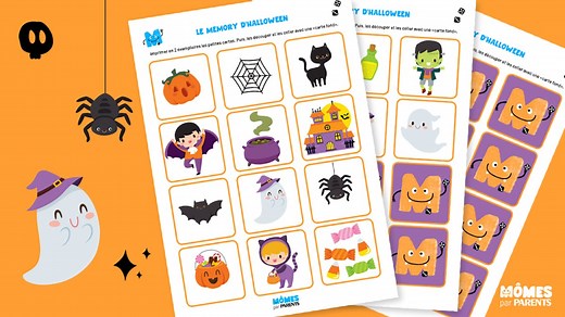 Découvrez notre jeu de Memory spécial Halloween pour les petits monstres !