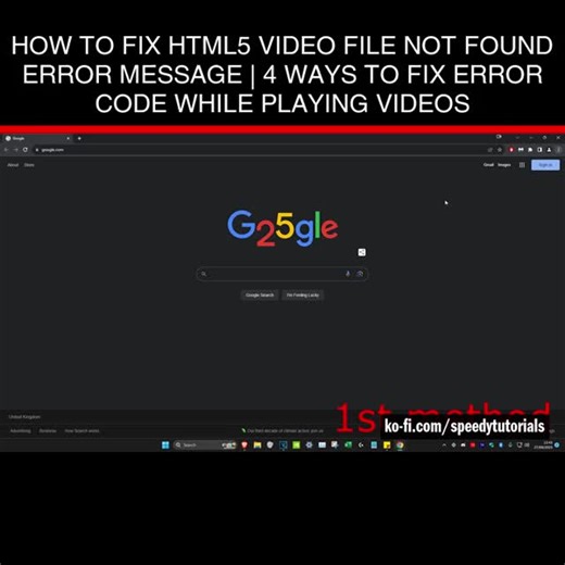 Speedy Tutorials on Instagram: "How To Fix HTML5 Video File Not Found Error Message | 4 Ways To Fix Error Code While Playing Videos 💻 Donate, browse my shop, or if you need help get a custom tutorial → Link in my bio! https://linktr.ee/speedytutorials #computer #windows11 #windows11 #tech #windows10 #laptop #computertips #laptoptips #technology #pctipsandtricks #shorts #reelindia #reels #pctips #india"