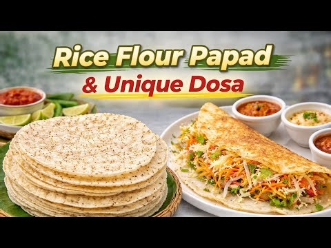 🔴LIVE "Rice Flour Papad & Unique Dosa"🤤 | Must Watch | Sushma's kitchen 👩‍🍳
