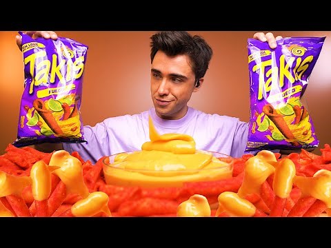 ASMR MUKBANG | TAKIS FUEGO EXTREME SPICY & HOT NACHO CHEESE | NO TALKING EATING SOUNDS