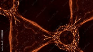 sci-fi gold background of luminous particles that form curves, surfaces, complex structures, time-varying waves with depth of field and bokeh light effects. looped animation modern motion graphics. 45
