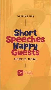 How To Keep Wedding Speeches Short
