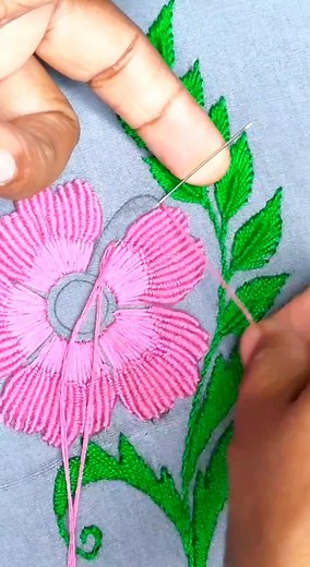 Beautiful Flower Embroidery Work By Hand | Stitching Garden