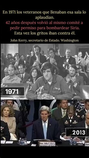 ¿Qué cambió en John Kerry desde 1971? #politica #guerra