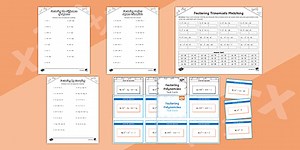 Algebra I: Factoring Polynomials Practice Pack