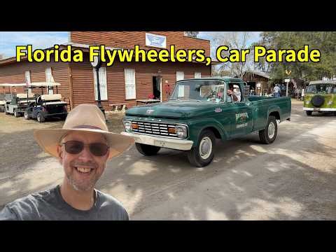 Antique Car Parade! 😎 Florida flywheelers tractor show 🤠