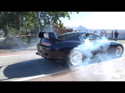 Go Japan 2022 JDM cars leaving with huge anti lag explosions,burnouts and launch controls