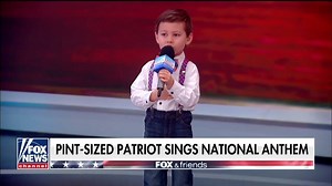 Watch 4-year-old Landon sing the most adorable rendition of the national anthem! | Fox & Friends