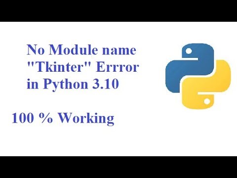 Error Tkinter: No module name "Tkinter" error in Python 3.10