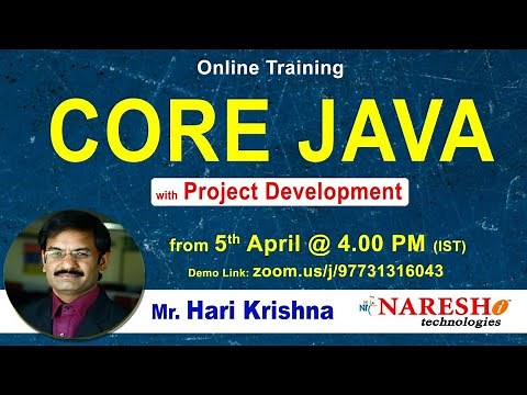 Core Java Online Training Day-2 | by Mr. Hari Krishna