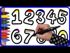 ( Numbers ) Learn Numbers with BIG Marker Pen Coloring Pages / Akn Kids House