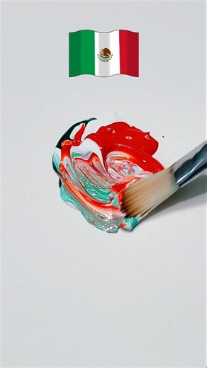 Color mixing of Red and white and green #colormixing #art