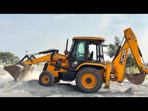 JCB 3DX Working For a New Indian Oil Lands Leveling & Baby Stone Leveling || jcb video