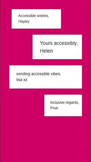 Accessible email sign offs