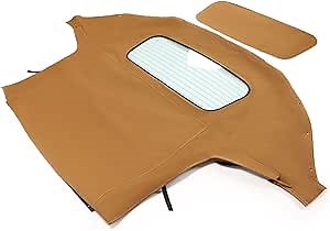 for Mazda for Miata 1990-1997 1999-2005 Soft Top w/Heated Glass Window Tan 1-Number of Packages Screw-on