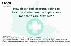How does food insecurity relate to health and what are the implications for health care providers? - PROOF