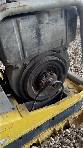 New clutch on heavy diesel wacker neuson plate tamper #landscaping #construction #excavator