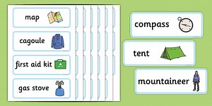 Mountain Survival Topic Word Cards