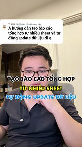 Cách tạo báo cáo tổng hợp từ nhiều sheet và tự động update dữ liệu #tinhocmos #tinhocvanphong #exceltips | Hảo Tin Học Văn Phòng