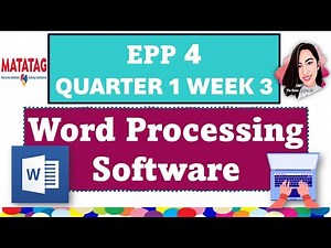 EPP 4 QUARTER 1 WEEK 3 MATATAG CURRICULUM - WORD PROCESSING #epp4quarter1week3matatagcurriculum