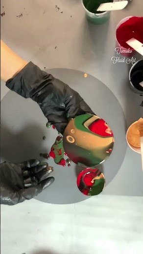 Acrylic Pouring for beginners! Flip Cup with Silicone Oil/ Full video(165) #shorts #fluidart