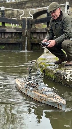 Tiny Battleship vs Real Canal 😳🚢 #Shorts