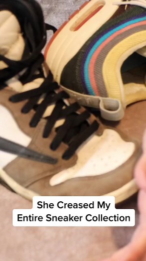 2.5M views · 10K reactions | Little sisters creased my sneaker collection as revenge.. #sneakerhead #hypebeast #shoes #sneakercollection #nike #jordan1 | Legit Tim | Facebook