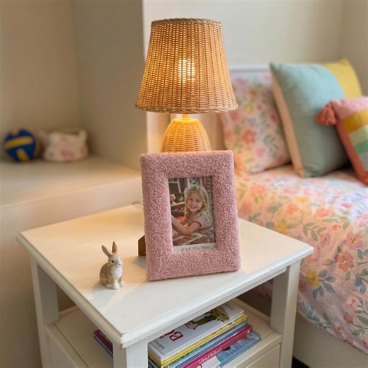 Pink Boucle Picture Frame, Fluffy Teddy Fabric Photo Frame , Kids Room Decor - Etsy