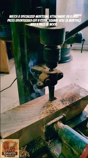 Drilling a PERFECT Square Hole in Wood | Mortising Drill Press in Action!