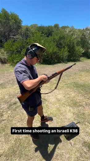 Bolin Jiang on Instagram: "Shooting an Israeli k98k chambered in 7.62mm NATO #shooting #australia #k98 #mauser #rifle"