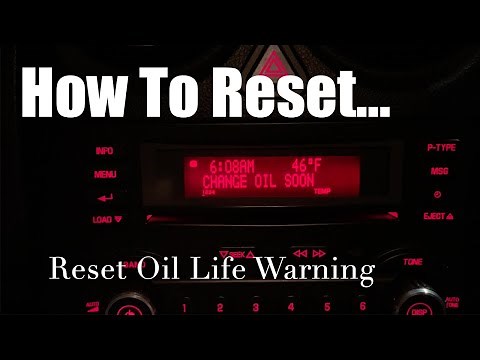 How to RESET Pontiac G6 Oil Life Warning