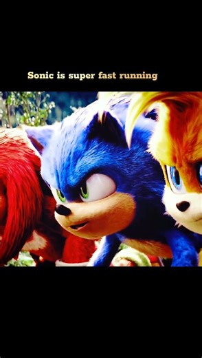 Sonic is super fast running ⚡✨ | Sonic the hedgehog | Sonic 3 #shorts #sonic