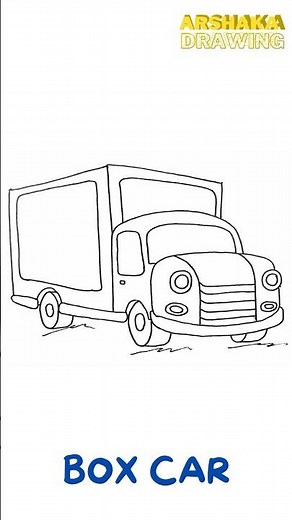 How to Draw A Box Car Easy Tutorial #shorts#howtodraw#boxcar#truck