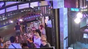 On Camera, Speeding Car Crashes Into Roadside Restaurant In Bangkok
