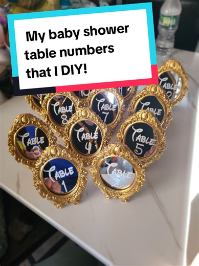 DIY Table Numbers for a Magical Baby Shower
