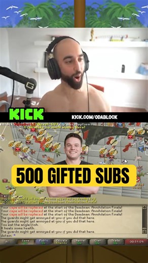 Odablock Gets 500 Gifted Subs from Kick Co-Founder Eddie #osrs