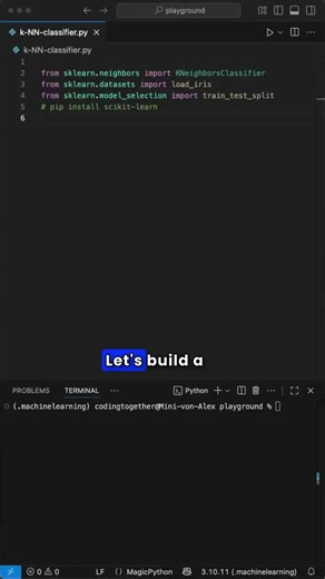 Laskenta Technologies Limited on Instagram: "k-Nearest Neighbors or k-NN Classifier in Python. Using the scikit-learn Library and the iris data set! This is just a basic example and for real use cases it has to be extended for example by providing a a better data set!"