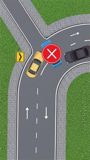 ⚠️ Wrong Turn, Instant Crash | Stay in Your Lane #drivingwrittentestdmv #tips #shorts #youtubeshorts