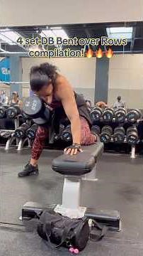 4 sets DB Bent Over Rows compilation!#natty#over50#bentoverrows#back#viralvideos#gymrat#strength#row