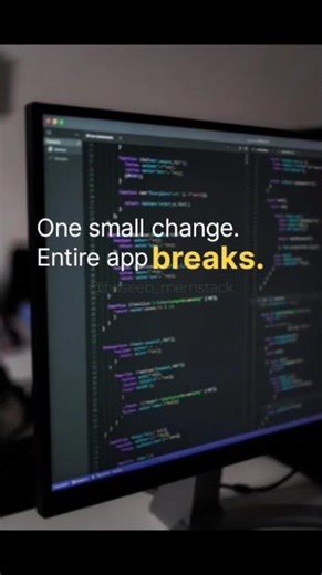 One small change. Entire app breaks 💀 #coding #motivation #mernstack