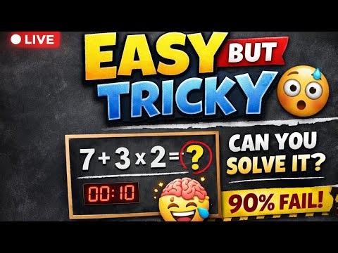 LIVE: 99% Students Fail Even EASY Maths 😳 | Try Now!” #video #maths