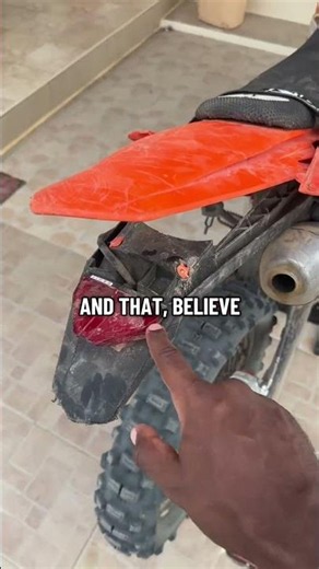 Fixing My KTM Rear Fender With Cable Ties… Again #Shorts