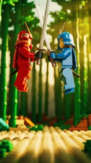 Epic LEGO Samurai Battle in Bamboo Forest 🎋 Slow Motion Swords Clash!