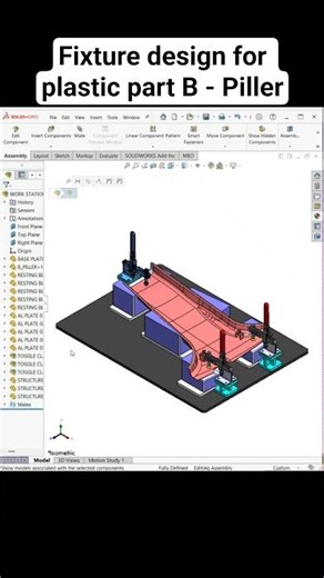 How to make fixture #solidworks #mechanicalengineering #cad #viral #3dmodeling #fixture #howto