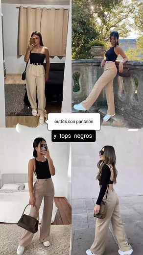 Ideas de outfits con pantalón beige para mujeres