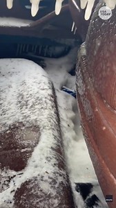 An abandoned BMW found near Lake Erie had icicles dangling from its window frames as harsh winter winds and lake-effect snow pummeled the area. | The Providence Journal