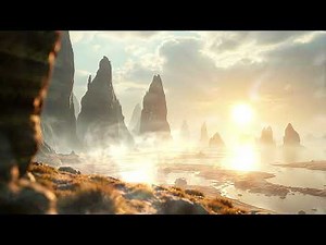 Exoplanet reverie | Free animated motion background | Sci-fi scenery animation