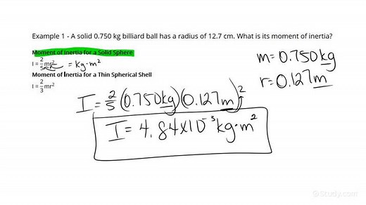 How to Calculate the Moment of Inertia for a Sphere | Physics | Study.com