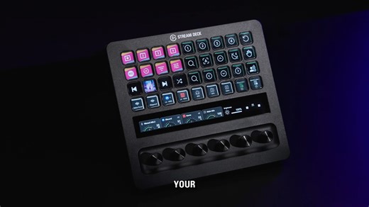 Introducing Stream Deck XL. Bigger workflows need bigger control. What's new: ⏹️ 36 customizable keys 🎛️ 6 multifunction dials 🌈 Expanded touch strip display For the ultimate audio setup, add Wave XLR Pro. Discover Stream Deck XL: e.lga.to/s/Stream-Deck-Plus-XL | Elgato