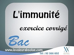 Bac - L'immunité - Exercice corrigé
